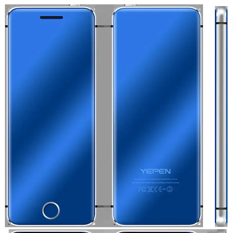 Синий ULCOOL V66 Plus телефон с супер мини ультратонкой картой роскошный MP3 Bluetooth 1,6" дюймовый пылезащитный ударопрочный телефон - Цвет: Синий