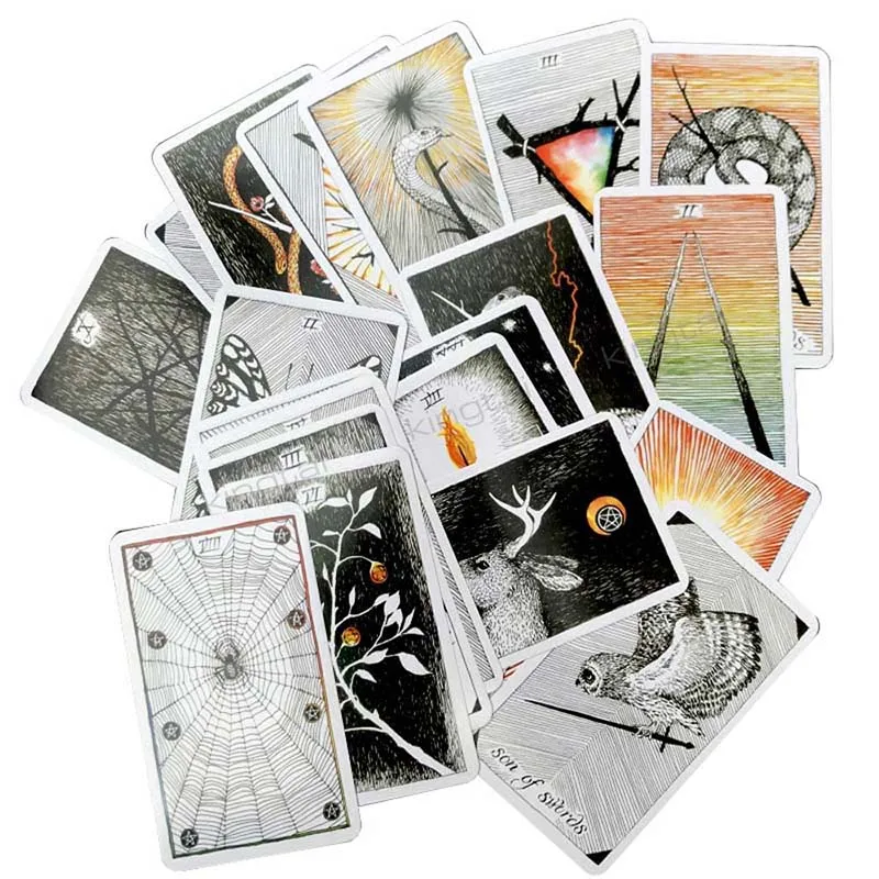 

Birthday Gift Board Game Tarot Cards Mystic Magical Animal Playing 78-Card Deck for Family Xmas