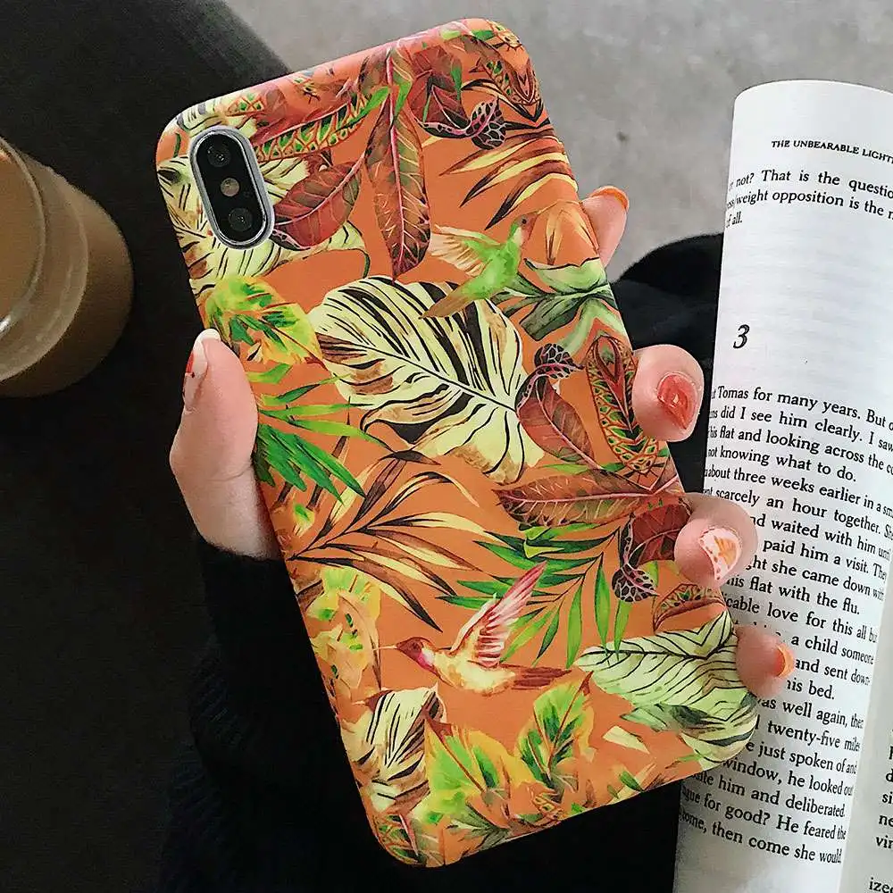 KISSCASE Fall Für iPhone Xr Xs Max 7 8 Plus Blume Zurück Regenwald Fall Für iPhone XR 6 7 8 6s Plus