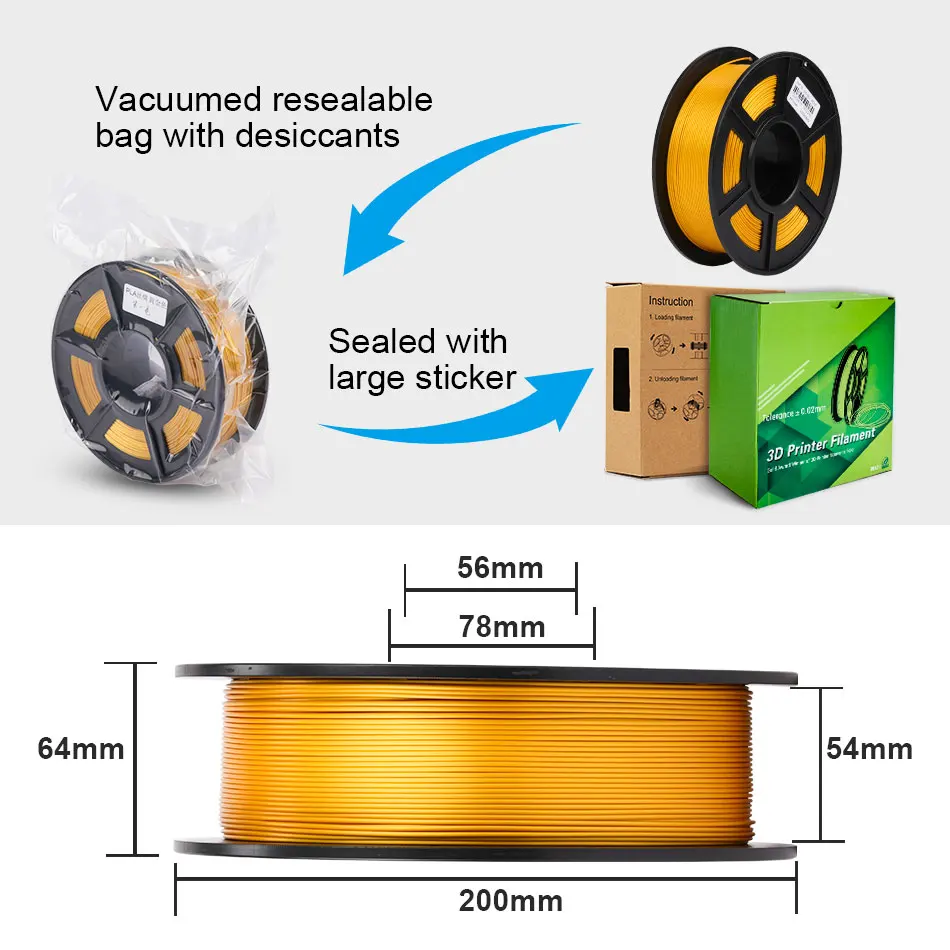 Textura de Seda Materiais de Impressão Sunlu Seda Filamento 1kg 3d Impressora Pla 1.75mm - Imagem 6