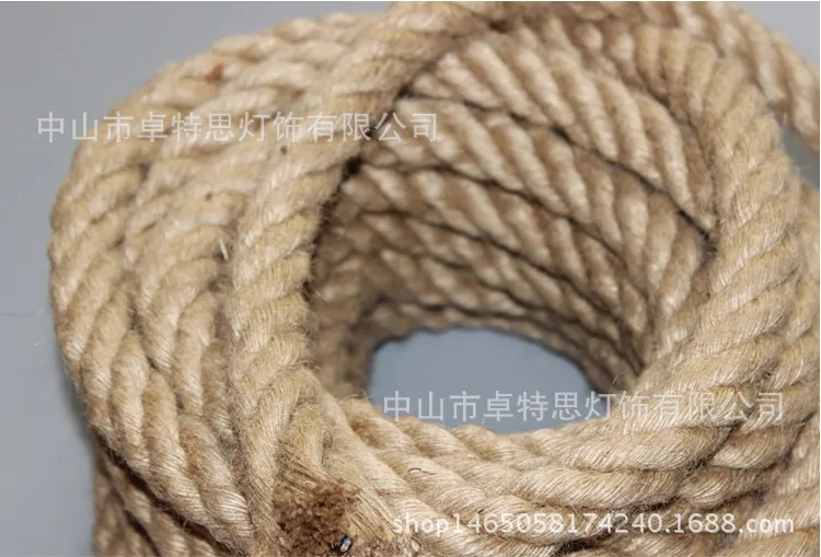 Retro Handmade Knitted Belt Wire Decoration Hemp Rope Restaurant Bar Coffee Shop DIY Personalized& Creative Hemp Rope Ceiling L
