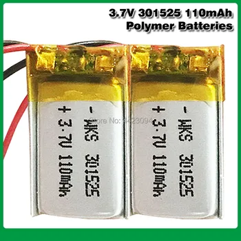 

301525 3.7V 110mAh ithium polymer battery for GPS PSP MP3 MP4 MP5 DVD small toys battery Bluetooth headset Li-ion Cell battery