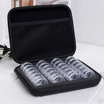

Anti-friction Embroidery Box With Bottle Easy To Use Storage Bag 24 Grid Easy Carry Non-toxic Durable Nail Accessories EVA