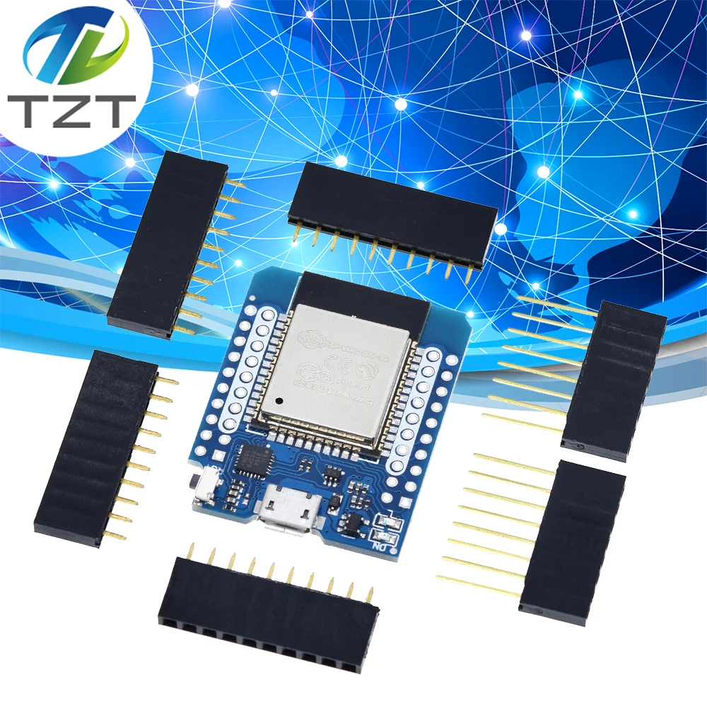 Для Wemos Mini D1 ESP8266 ESP32 ESP-32S WIFI Bluetooth CP2104 макетная плата модуль для Arduino с контактами |