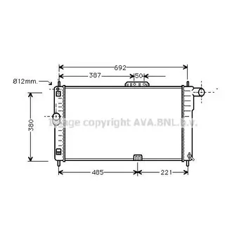 

Radiator DAEWOO ESPERO 1.5-2.0 M (without sensor) 94-99 AVA QUALI