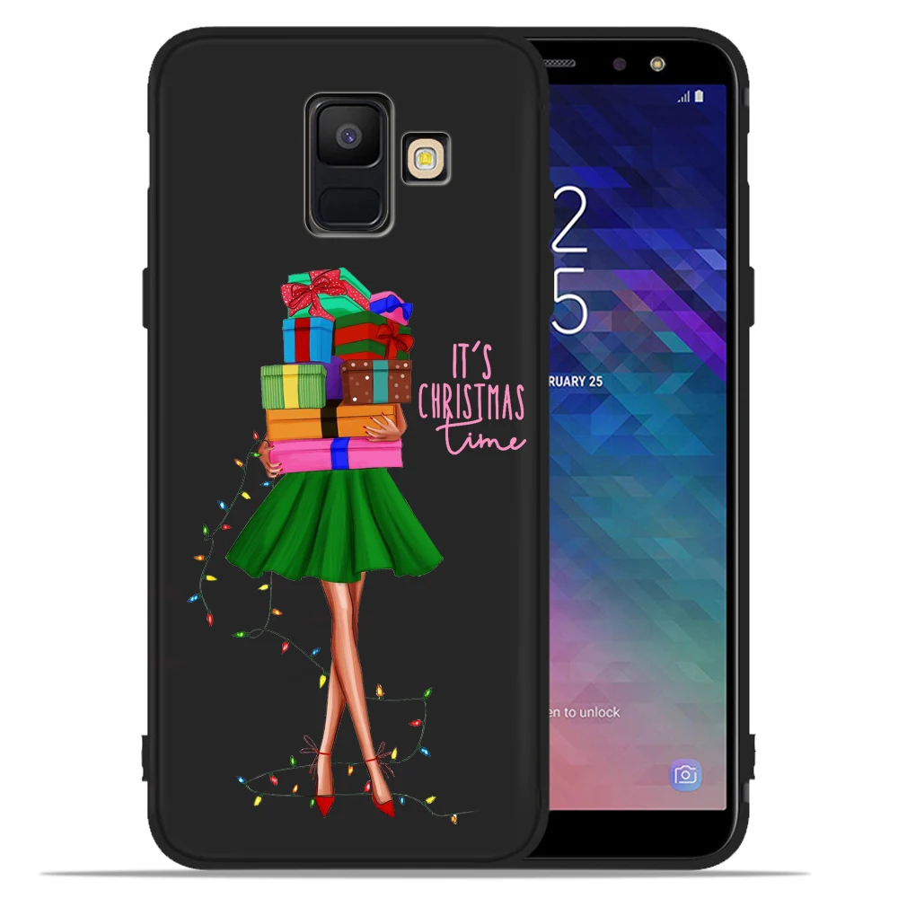 Роскошный модный Рождественский чехол для девушек чехол для Samsung Galaxy A7 A7 A6 A5 A8 плюс A3 A5 A7 оболочка Capa ETUI - Цвет: 03