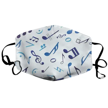 

Unisex Reusable Face Mask Creative Music Note Print Cloth Face Adjustable Mascarillas Lavables Windproof Mondkapjes Herbruikbaar