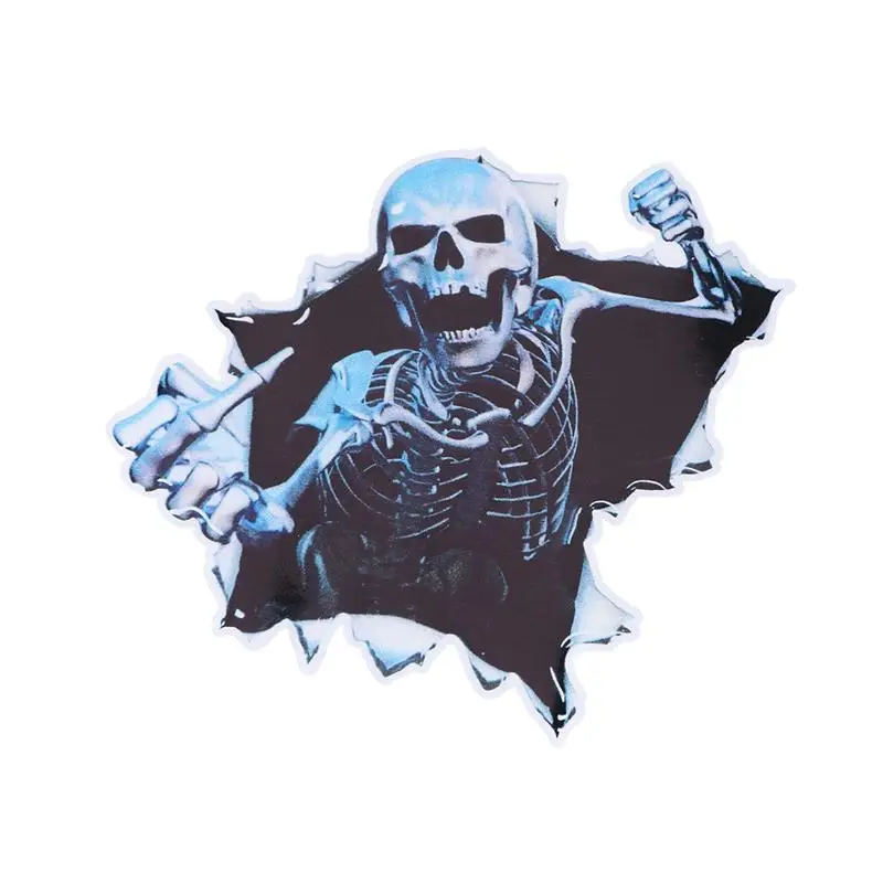 1pcs Funny Car Rear Stickers Gas Consumption Decal Skeleton Shape Fuel Gage Empty Auto Reflective Decals (16cm*15cm) | Автомобили и