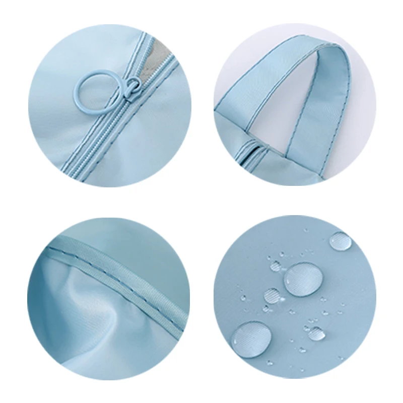 Portable Waterproof Travel Shoe Storage Bag Polyester Zippers Dustproof Covers Shoes Organizer Hand Held Storage Bags