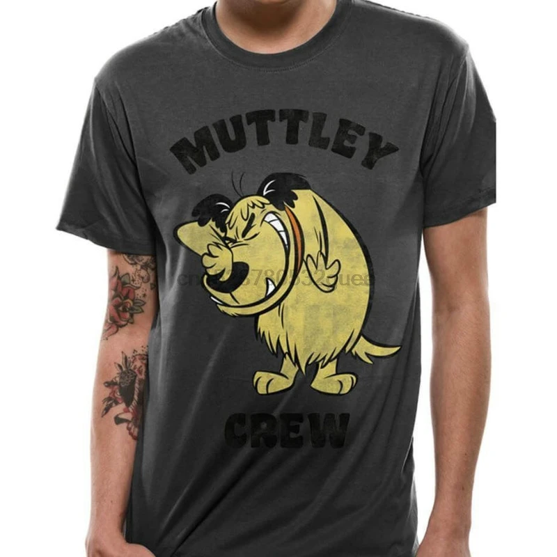 Футболки хипстер с круглым вырезом официальный для мужчин странные гонки Muttley Crew
