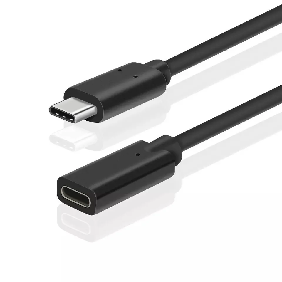 2 шт./лот USB 3,1 type C штекер USB 3,1 type C Женский удлинитель для передачи данных 1 м