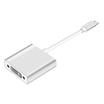 

Xiwai USB-C USB 3.1 Type-C to DVI 1080p Adapter Cable Silver for Lap top Monitor Mac book