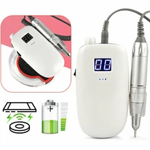 35000 об/мин перезаряжаемая Беспроводная зарядка электрическая дрель для ногтей машинка для полировки ногтей беспроводной портативный маникюрный набор