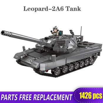 

Military Series 06032 The German Leopard-2A6 Main Battle Tank Model Building Blocks Bricks Children Toys Birthday Gifts