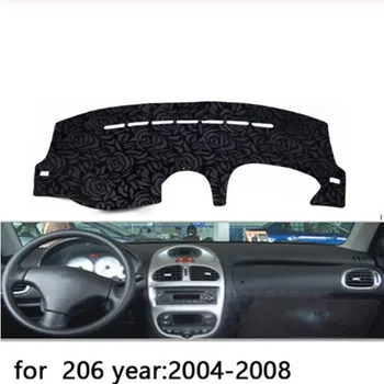 

Rose Pattern Non-slip Dashmat Dash Mat Dashboard Cover Pad Cover Carpet Car Sticker for p-eugeot 206 2004 2005-2008 Car Styling