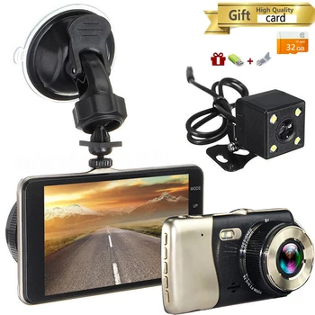 

4 Inch DVR HD Dual Lens Camera 1080P Vehicle Video Dash Cam DVR Autoregistrars Dvr With Rear View Camera Video Recorder