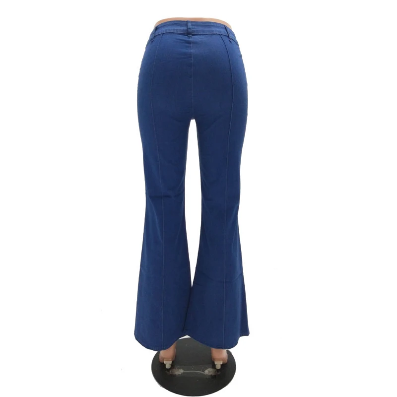 Женская модная трендовая высокая талия, высокая эластичность, женские свободные широкие штаны, большие роговые джинсы, женские широкие штаны