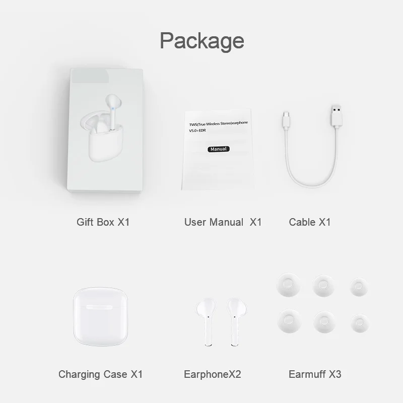 Inpods I9X Earphone ANC Mini TWS Wireless Headset Bluetooth 5 0 Earbuds IPX54 Waterproof Stereo Anti sweat Earphone PK I900 I500