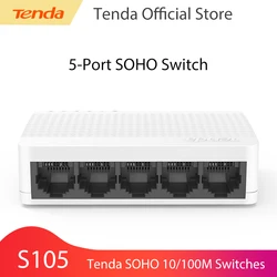 Tenda – commutateur Ethernet rapide (S105) à 5 ports, Hub Ethernet de bureau, Plug and Play, sans ventilateur et silencieux, non géré 