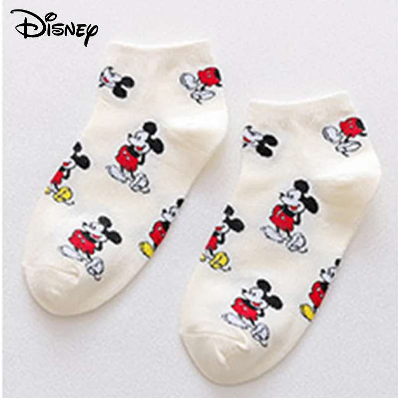 Disney Minnie Mickey Cartoon socks women Cotton Socks Women Pink Cute Cat Ankle Socks Short Socks Casual Gril Socks EUR 35-42