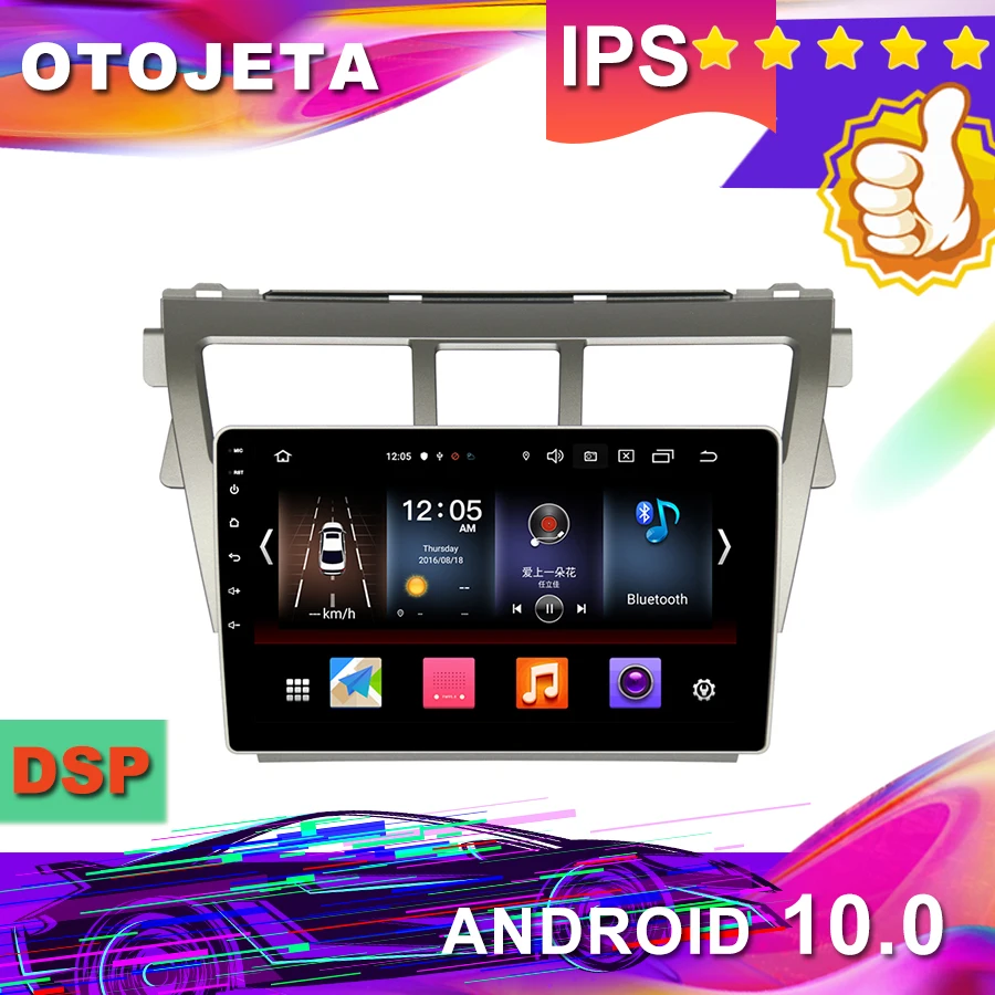 Новое поступление, " Android 10,0 Автомобильный gps для Toyota Vios 2007-2013 автомобильный Радио мультимедийная лента рекордер bluetooth навигация