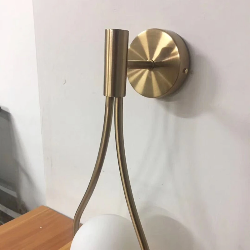 

Modern Glass Wall Lamp Gold Led Wall Light Fixtures for Home Decor Bedroom Bathroom Mirror Lights Nordic Indoor Luminaire E14