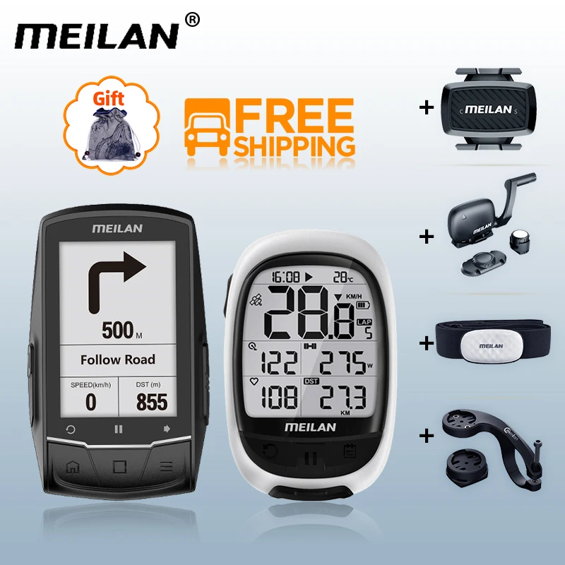 Meilan M1 M2 GPS Wireless Bike Computer Navigation Speedometer
