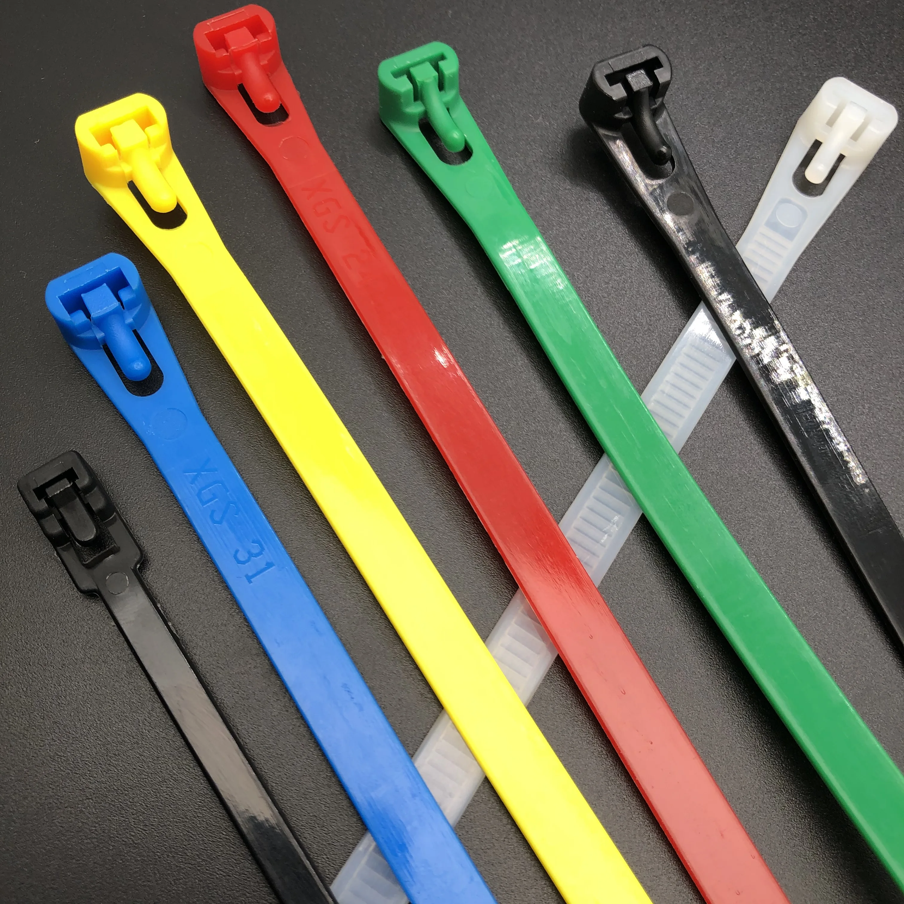 

cable ties reusable Ties 50pcs Colorful reusable zip ties UL Rohs Approved Loop Wrap Nylon zip ties Bundle Ties