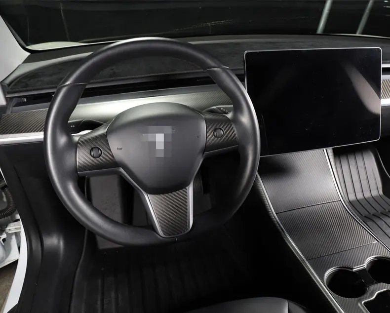 LUCKEASY для Tesla модель 3 окна кнопку/центр контроля/внутренний и внешний створчатый распашный дверь переключатель блокировки Полный внутренний накладной(углеродный бокс для комбинированной киносъемки с непрерывным изменением) 27 шт./компл