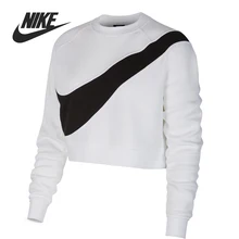 Оригинальное новое поступление, женские пуловеры, майки, спортивная одежда, W NSW SWSH CREW FLC BB