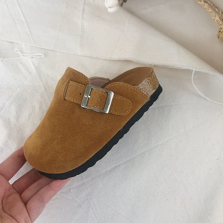 2021 Autumn Kids Cork Slippers Girls Home shoe baby boys Children Suede Flat Beach Casual Sandals Comfortable Children Slippers children's shoes for sale