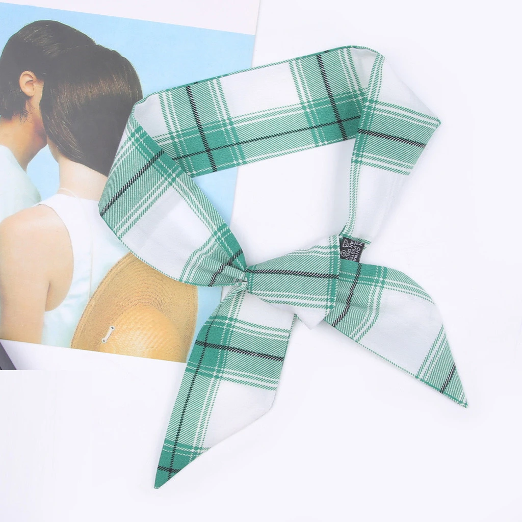 Fashion Women Square Scarf All-match Wraps Elegant Small Vintage Skinny Paid Spring Summer Head Neck Hair Tie Neckerchief 919
