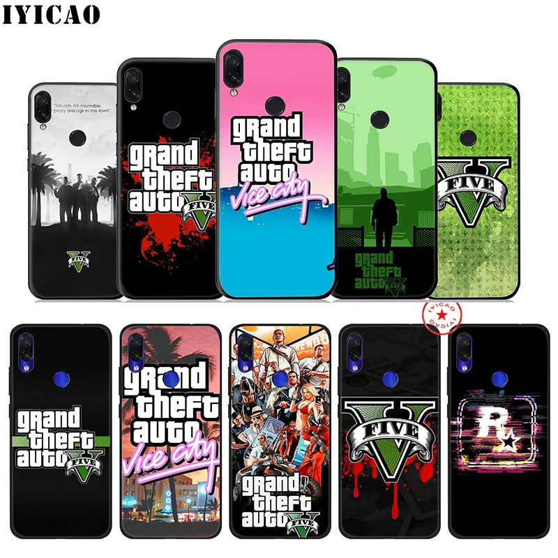 IYICAO игра GTA 5 мягкий чехол для Xiaomi Redmi K20 7A 7 6 6A 5A Plus 4X 4A Go Pro Чехол телефона |