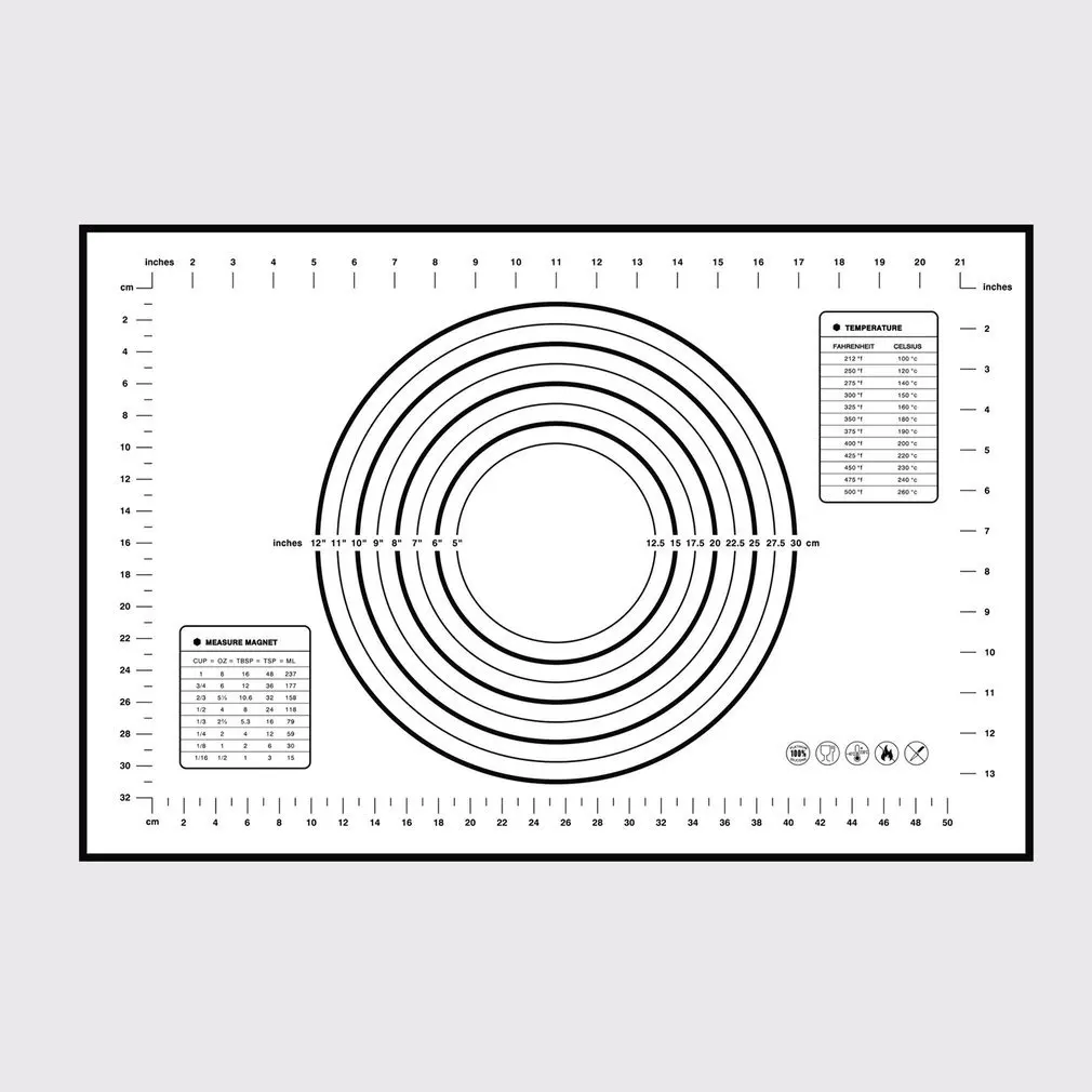 

Silicone Baking Mat Pizza Dough Maker Pastry Kitchen Gadgets Cooking Tools Utensils Bakeware Kneading Accessories