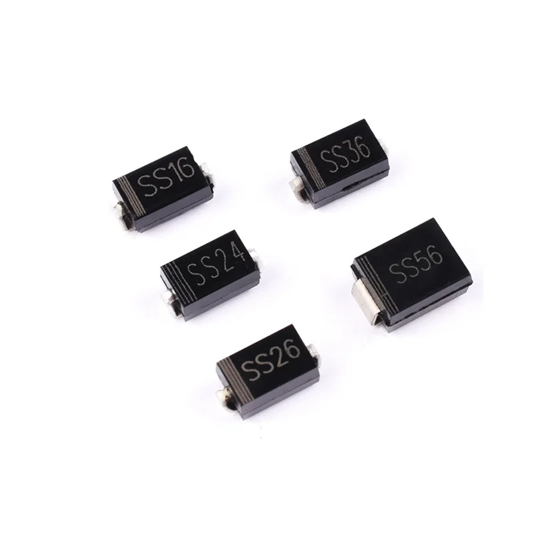 100 шт SMA Schottky диод выпрямитель (1N4007) M7 SS14 SS16 SS24 SS26 SS34 SS36 SS54 SS56 SS110 SS210 SS510