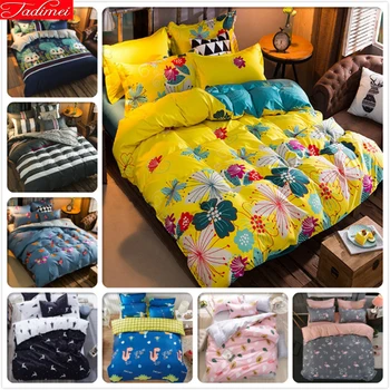 

Yellow Blue AB Side Flower Floral Chrysanthemum Duvet Cover 1.5m 1.8m 2m Bed Sheet Child Kids 4pcs Bedding Set King Queen Double