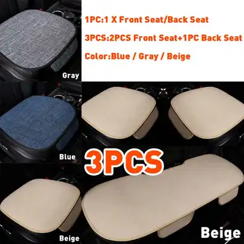 

Linen Fabric Car Seat Cover Four Seasons Front Rear Flax Cushion Breathable Protector Mat Pad Auto accessories Universal Size