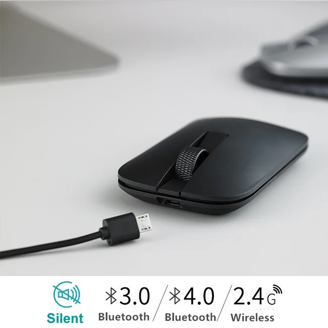 Wired Charging Rapoo Multi-mode Silent Беспроводной Мышь с 1300 Точек на дюйм Bluetooth 3,0/4,0 РФ 2,4 ГГц для 3 устройства подключение Office для дома мыши# M550 - Цвет: Wired Charging