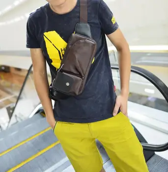 

Chest Bag Men's Pockets Shoulder Bag Cool Personality Small Satchel 2017 New Men's Bag