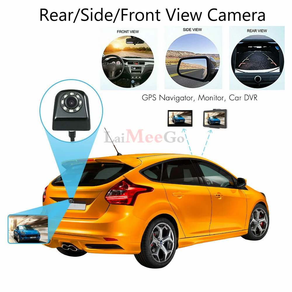 2.4g wireless Car Rear View IP68 Waterproof 170 Wide Angle 8LED Night Vision Back Up Reverse Camera Parking Assistance (8)
