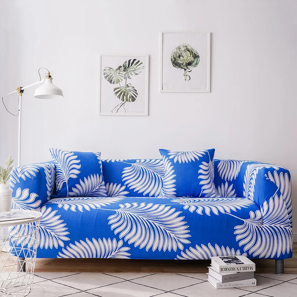 

Leatherleaf Pattern Sofa Cover with Anti Pilling Effect Essential Home Elastic Full Cover Universal Style for Beauty Life