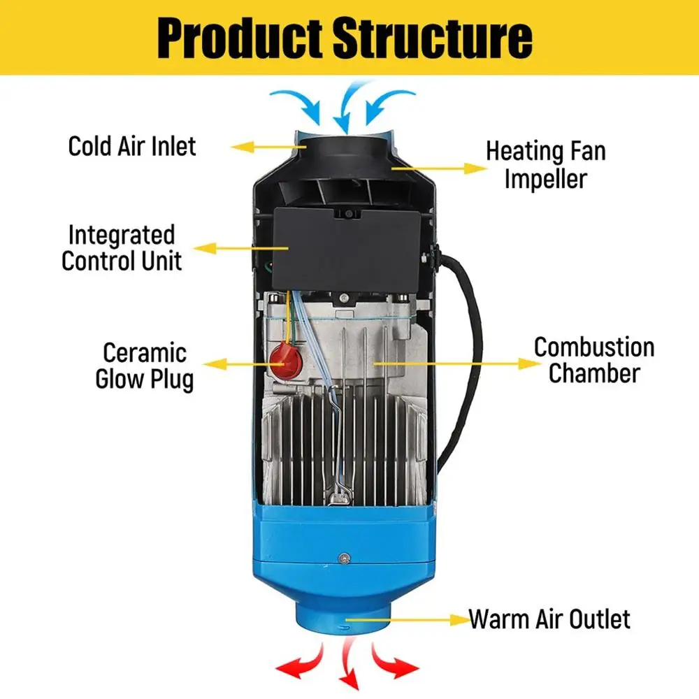 12V-24V 8KW Fuel Air Heater Fuel Fuel Air Heater Fuel Heater Car Truck Diesel Heater Air Heater Professional Fashion Portable