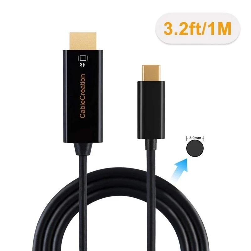 USB C to HDMI Type (compatible with Thunderbolt 3) TYPE-C cable for iPad Pro/Mac Mini Dell XPS 13/15 Yoga 920 | Обустройство дома