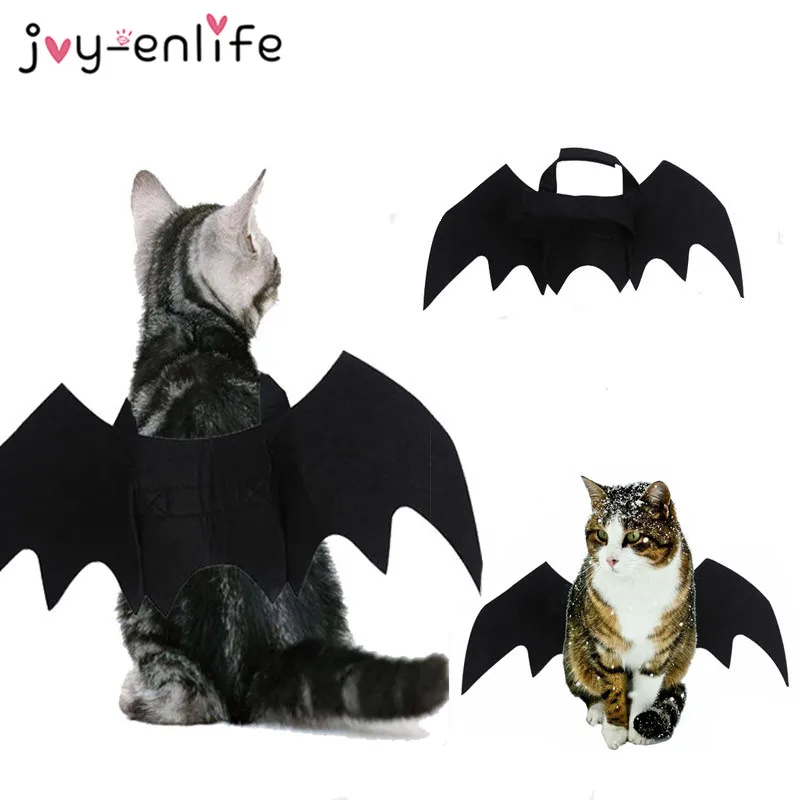 

2019 Halloween Pet Dog Costumes Creative Black Bat Wings Vampire Wing Pet Costume Fancy Dress Up Halloween Cosplay Prop Supplies
