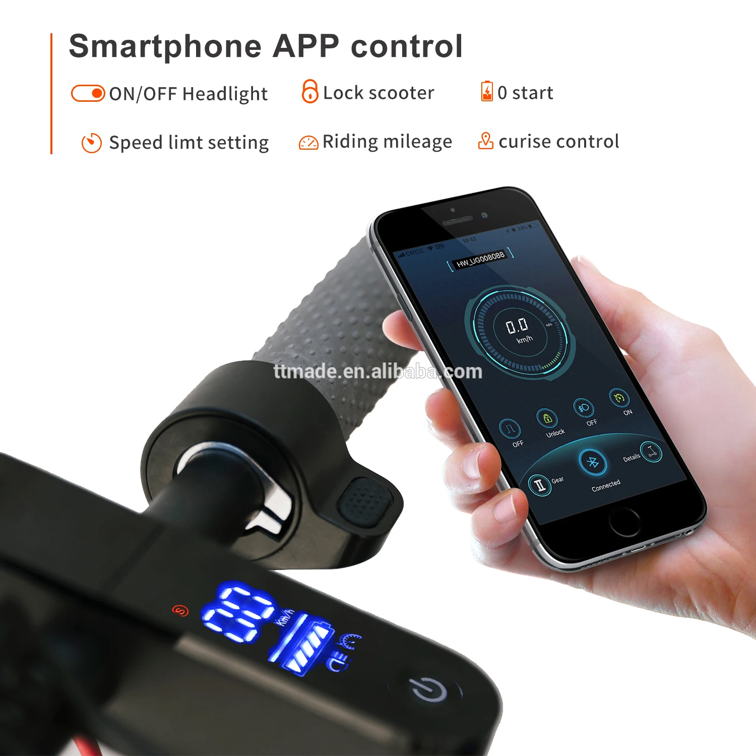 AOVO US Shipment 350W Powered Folding Adult 2 Wheel 350W Cheap Electric Scooter