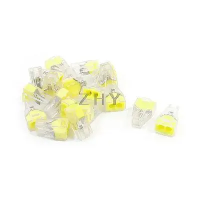 

20 Pcs 0.75-2.5mm2 1.5-2.5mm2 2 Pole Push in Wire Quick Connector AC 250V 24A