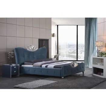 

Hot sell genuine leather king size bed on sale for hotel project