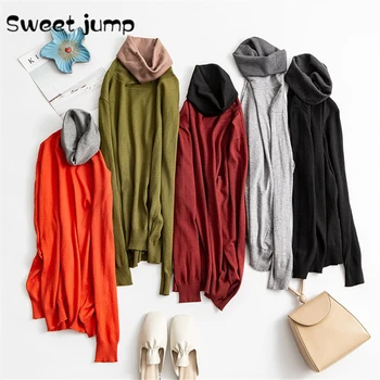 

Turtleneck cashmere sweater silk women fall/winter pullover sweater Korean wool knitted long-sleeved bottoming shirt for lovers
