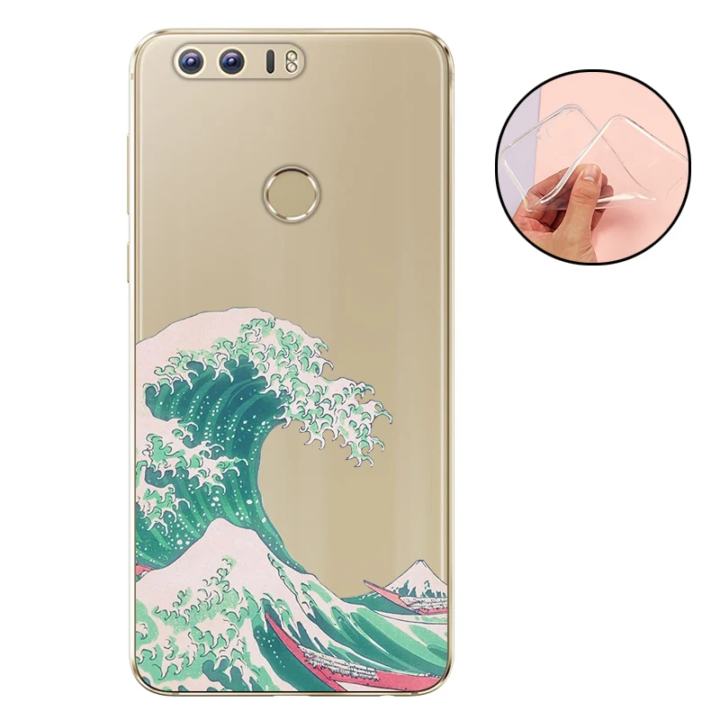 Защитный чехол для Huawei Honor 8 мягкий силиконовый из ТПУ задняя крышка сотового