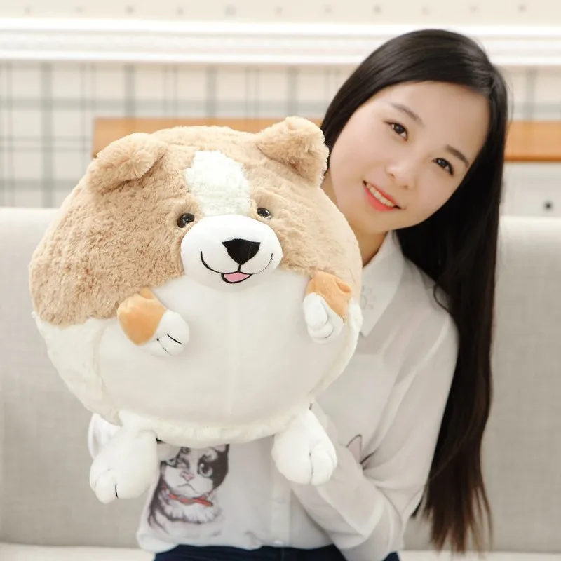 

Hot Selling Short Legs Spherical Corgi Doll Plush Toy Doll-Processing Customizable Logo Recruit Agents